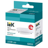 Лампа светодиодная IEK Eco T 10Вт GX53 4000К 900Лм 230В LLE-T80-10-230-40-GX53