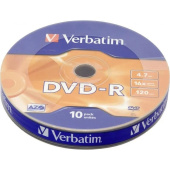 Диск DVD-R Verbatim 4.7 ГБ 16x bulk 43729 (10 штук в упаковке)