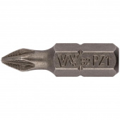 Бита WHIRLPOWER, 20 шт., сталь S2, Профи, 25 мм PZ1 (57581)