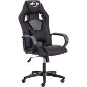 Кресло игровое TetChair Driver (22) серое/чёрное (искусственная   кожа/ткань, пластик)