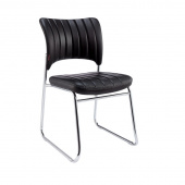 Стул офисный Easy Chair 809 VPU черный (искусственная кожа/металл хромированный)