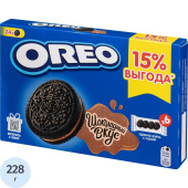 Печенье песочное Oreo с какао и начинкой с шоколадным вкусом 228 г купить в интернет-магазине товаров для офиса и дома ТопГрад с доставкой