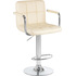 Стул барный Dobrin Kruger arm кремовый/хромированный (искусственная  кожа/металл) купить в интернет-магазине товаров для офиса и дома ТопГрад с доставкой