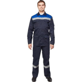 Костюм рабочий летний мужской л05-КБР с СОП синий/васильковый (размер 56-58, рост 194-200 см)