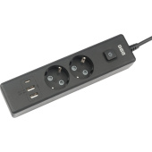 Удлинитель Power Cube 2 розетки + USB 1.9 м с заземлением и выключателем (PC-5B-2M)