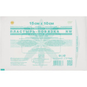 Пластырь-повязка Leiko plaster 15x10 см с абсорбирующей подушечкой (50 штук в упаковке)