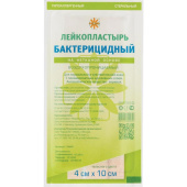 Пластырь бактерицидный Leiko plaster 4х10 см на нетканой основе (телесный, 100 штук)