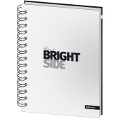 Бизнес-тетрадь Mariner All Right Bright А5 120 листов белая/черная в клетку на спирали 1 разделитель (148х205 мм)