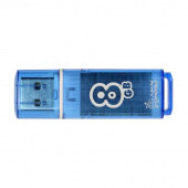 Флеш-память SmartBuy Glossy series 8 Gb USB 2.0 голубая