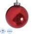 Шар новогодний BigDecor пластик красный (диаметр 15 см)