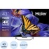 Телевизор 43" Haier Smart TV S4 Ultra HD 4K