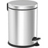 Ведро мусорное Perilla 5 л нержавеющая сталь с педалью с крышкой  серебристое (26.5x21x21 см)