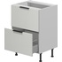 Шкаф кухонный напольный VOK B2DW_72_90 (белый альпийский/белый шагрень,  900х530х870 мм)