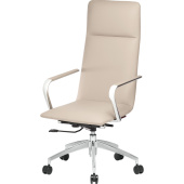 Кресло для руководителя Easy Chair 593 TPU бежевое (экокожа, алюминий)