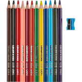 Карандаши цветные Deli Color Kids Jumbo 12 цветов трехгранные (EC00600)