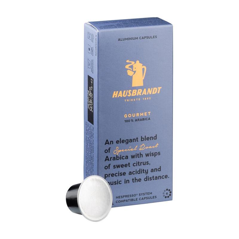Кофе в капсулах для кофемашин Hausbrandt Nespresso Gourmet (10 штук по 5 г)