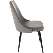 Стул обеденный Бюрократ CH-K4_2 тёмно-серый (ткань, металл, 2 штуки в  упаковке) купить в интернет-магазине товаров для офиса и дома ТопГрад с доставкой