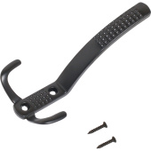 Вешалка настенная Стандарт 212 A BL матовая чёрная (68х62х138 мм, 3  крючка)