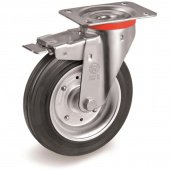Колесо для тележки поворотное Tellure Rota с тормозом 150 мм (535431)