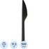 Нож одноразовый столовый ПП 1/1 Черный в инд. упак. 500 шт/уп