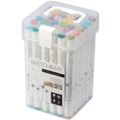 Набор маркеров Sketch&Art двухсторонних 36 цветов (толщина линии 3 мм) купить в интернет-магазине товаров для офиса и дома ТопГрад с доставкой