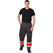 Брюки рабочие летние мужские Равелин с СОП красные/графит (размер 56-58, рост 158-164)