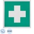 Знак безопасности наклейка Аптечка первой медицинской помощи EC01  200х200 мм плёнка ПВХ (10 штук)