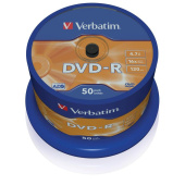 Диск DVD-R Verbatim 4.7 ГБ 16x cake box 43548 (50 штук в упаковке)