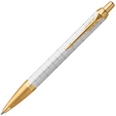 Ручка шариковая Parker IM Premium Pearl цвет чернил синий цвет корпуса белый (артикул производителя 2143643)