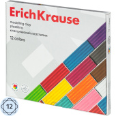 Пластилин классический Erich Krause Basic 12 цветов 192 грамм