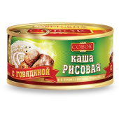 Каша Совок рисовая с говядиной 325 г