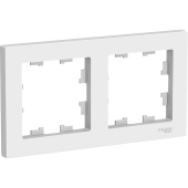 Рамка 2 поста Systeme Electric AtlasDesign белая (1240125)