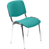Стул офисный Easy Chair Изо зелёный ткань металл хромированный (550731)