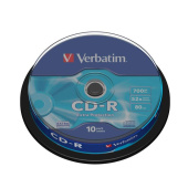 Диск CD-R Verbatim 700 МБ 52x Cake Box 43437 (10 штук в упаковке)