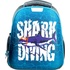 Ранец Комус Класс (№1 School) Shark Diving анатомический синий с двумя  отделениями