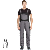 Полукомбинезон рабочий летний мужской Delta Plus MACH2 серый/оранжевый (размер 50-52, рост 182-194 см)