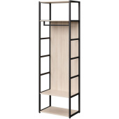 Шкаф Easy to lead K-Loft 241H028 дуб скандинавский/чёрный 670х400х2105  мм