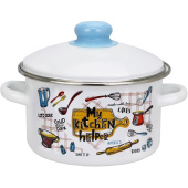 Кастрюля Эмаль Домашняя кухня (550003776) 2 л эмалированная сталь с крышкой