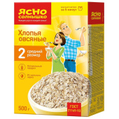 Хлопья Ясно Солнышко овсяные 500 г купить в интернет-магазине товаров для офиса и дома ТопГрад с доставкой