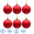 Набор шаров ёлочных Miland Красный бархат пластик красные (диаметр 8 см,  4 штуки в упаковке)