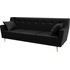 Диван трёхместный Horeca Брайтон 3 чёрный экокожа