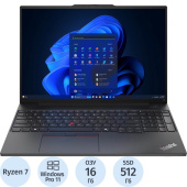 Ноутбук Lenovo ThinkPad E16 Gen 2 16" Black AMD Ryzen 7 7735HS/16 ГБ/SSD  512 ГБ (21M5S08M00)