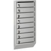 Ящик почтовый Klesto 8-секционный (серый, 395х120х890 мм)