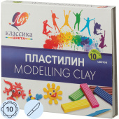 Пластилин классический Луч Классика 10 цветов 200 грамм (7С 304-08)