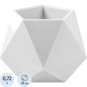 Кашпо с поддоном La decoro Абремо 0.72 л белый (10x10 см)