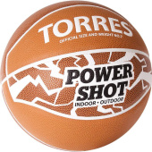Мяч баскетбольный Torres Power Shot №7 оранжевый/белый купить в интернет-магазине товаров для офиса и дома ТопГрад с доставкой