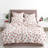 Комплект постельного белья Guten Morgen lovely 2-спальное с  европростынёй бязь 70x70 см