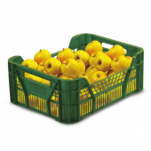Ящик (лоток) фруктовый из ПНД 400х300х155 мм зеленый
