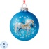 Ёлочный шар новогодний Magic Time стекло голубой (диаметр 8 см)