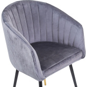 Кресло обеденное Dobrin Mary серый (велюр, металл) купить в интернет-магазине товаров для офиса и дома ТопГрад с доставкой